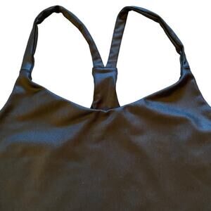Abercrombie & Fitch Active Crop Top Women’s Size XS Black Sheen Stretch Strap
